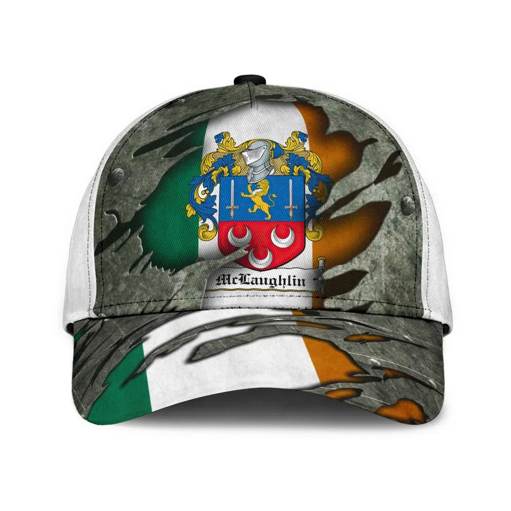 Clan Mclaughlin Coat Of Arms - Irish Family Crest Classic Cap RP87 Mclaughlin Coat Of Arms Irish Cap