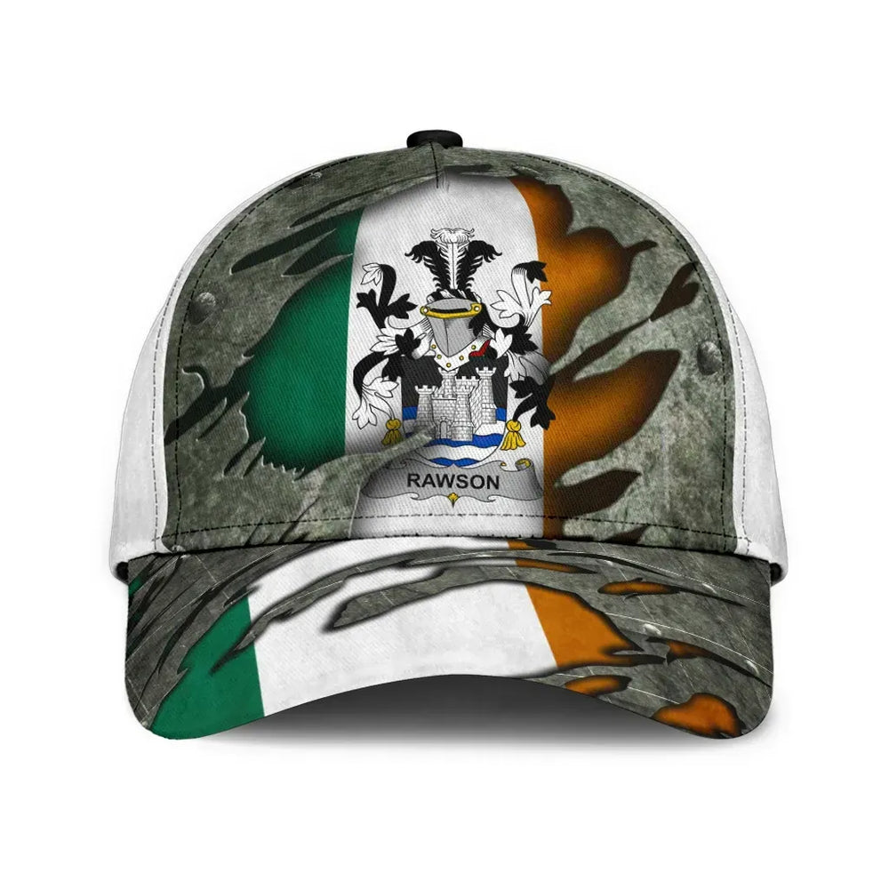 Clan Rawson Coat Of Arms - Irish Family Crest Classic Cap NQ34 Rawson Coat Of Arms Irish Cap