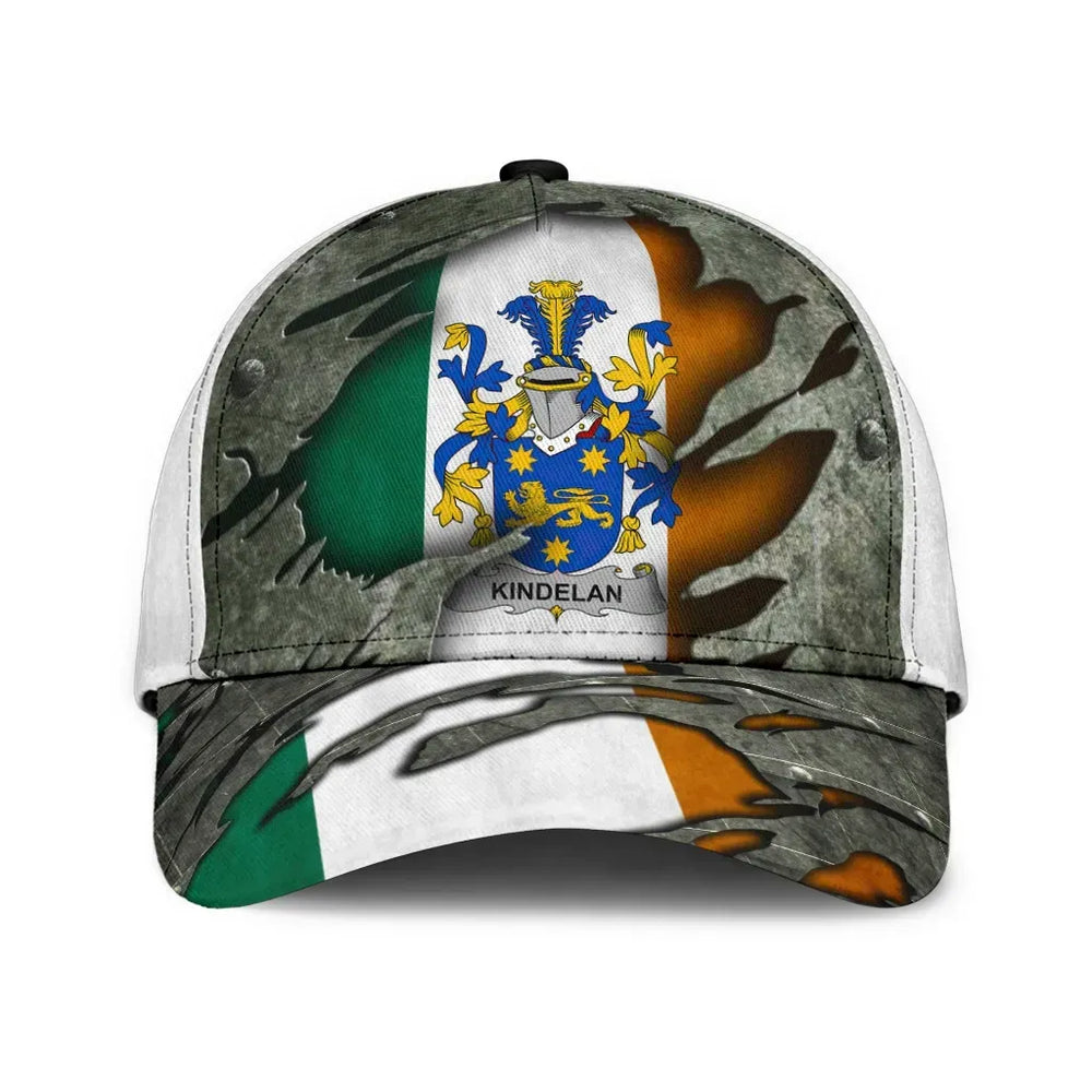 Clan Kindelan Coat Of Arms - Irish Family Crest Classic Cap OC43 Kindelan Coat Of Arms Irish Cap