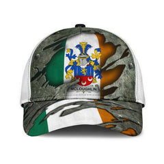 Clan Mcloughlin Coat Of Arms - Irish Family Crest Classic Cap LC19 Mcloughlin Coat Of Arms Irish Cap