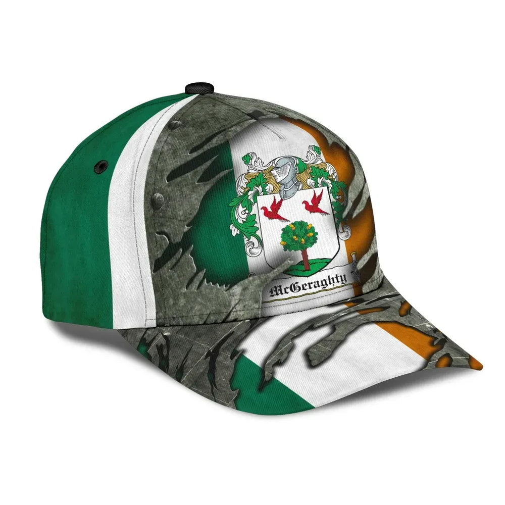 Clan Mcgeraghty Coat Of Arms - Irish Family Crest Classic Cap WK93 Mcgeraghty Coat Of Arms Irish Cap