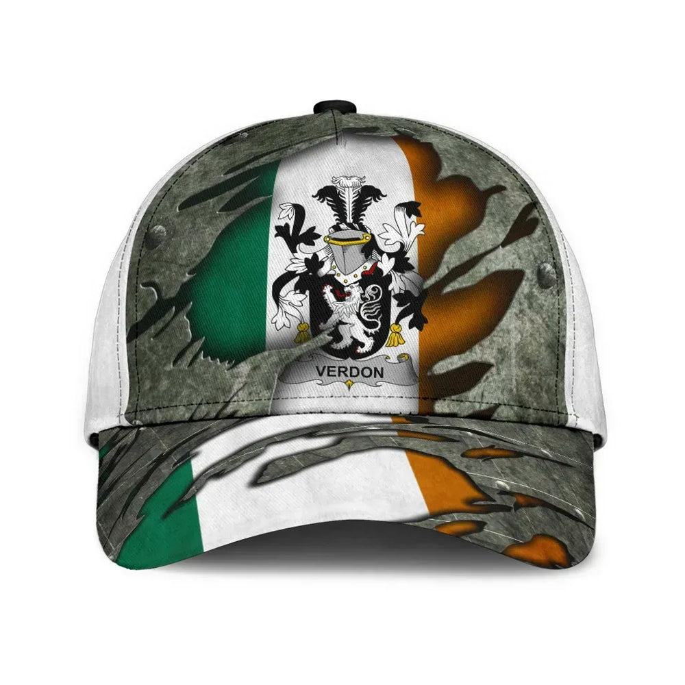 Clan Verdon Coat Of Arms - Irish Family Crest Classic Cap QK64 Verdon Coat Of Arms Irish Cap
