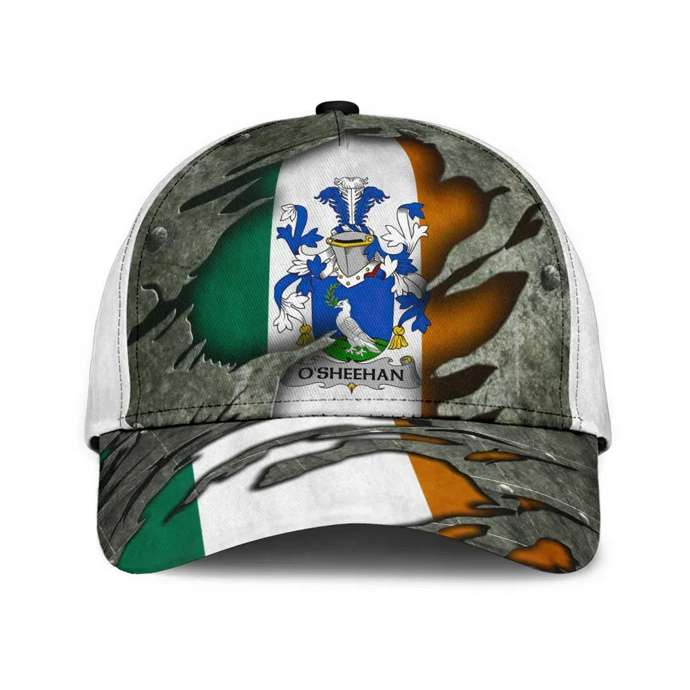 Clan Osheehan Coat Of Arms - Irish Family Crest Classic Cap CH69 Osheehan Coat Of Arms Irish Cap