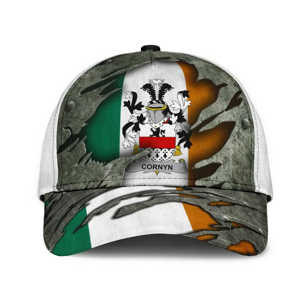 Clan Cornyn Coat Of Arms - Irish Family Crest Classic Cap MZ54 Cornyn Coat Of Arms Irish Cap