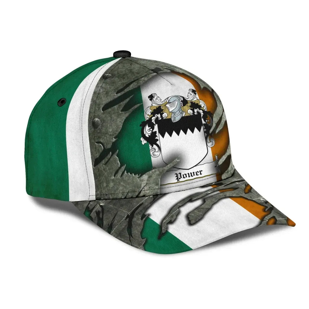 Clan Power Coat Of Arms - Irish Family Crest Classic Cap IU95 Power Coat Of Arms Irish Cap