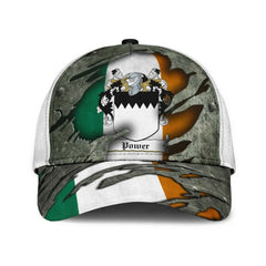 Clan Power Coat Of Arms - Irish Family Crest Classic Cap IU95 Power Coat Of Arms Irish Cap