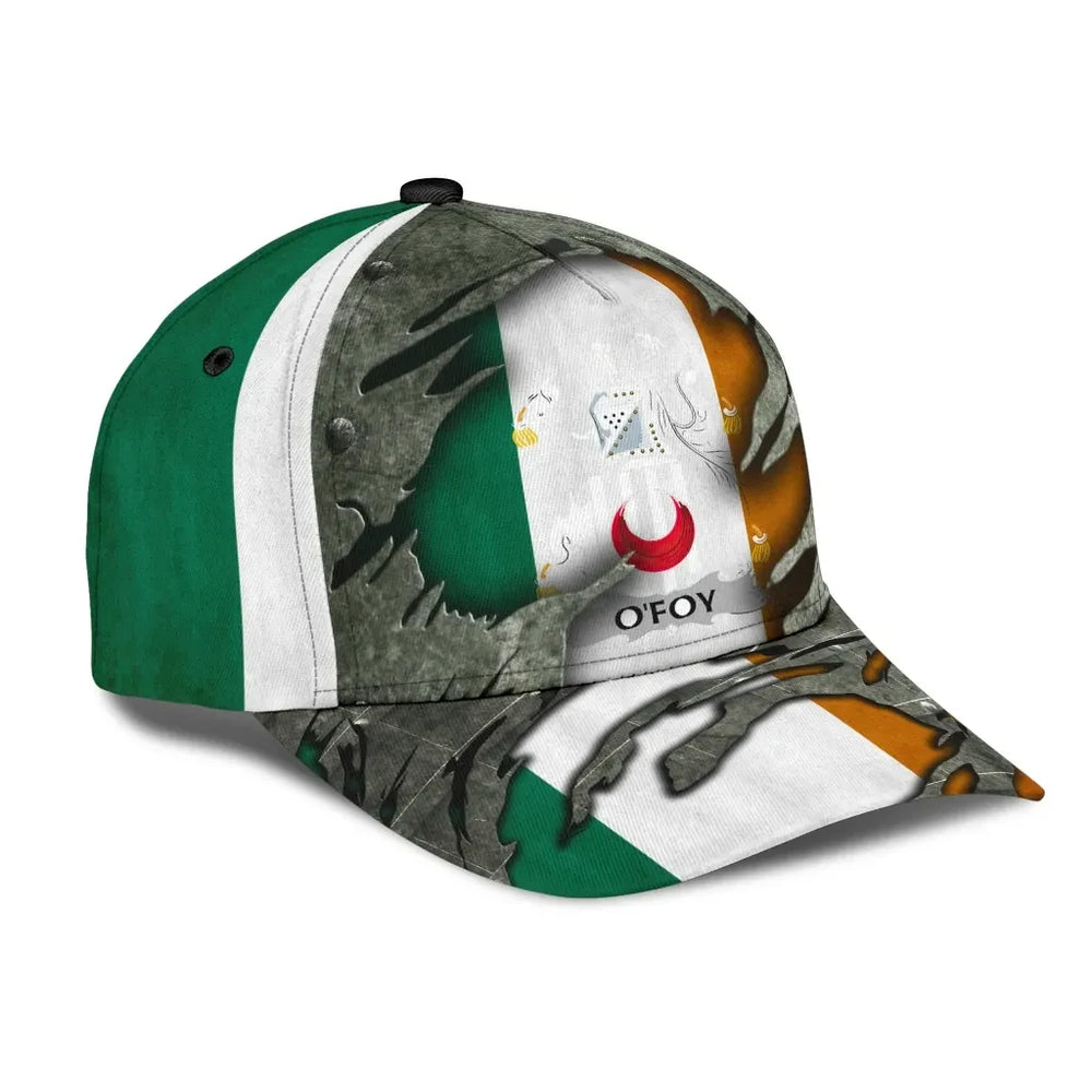 Clan Ofoy Coat Of Arms - Irish Family Crest Classic Cap EM80 Ofoy Coat Of Arms Irish Cap