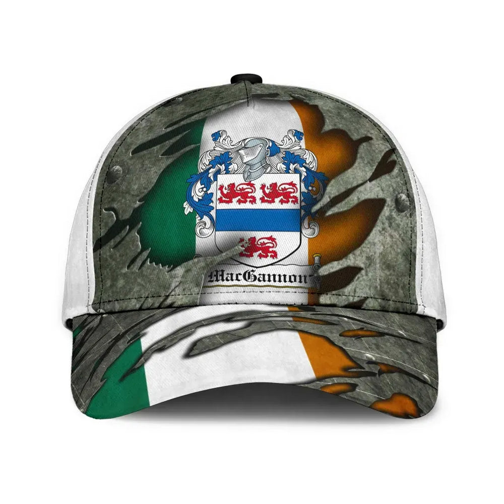 Clan Macgannon Coat Of Arms - Irish Family Crest Classic Cap WP66 Macgannon Coat Of Arms Irish Cap
