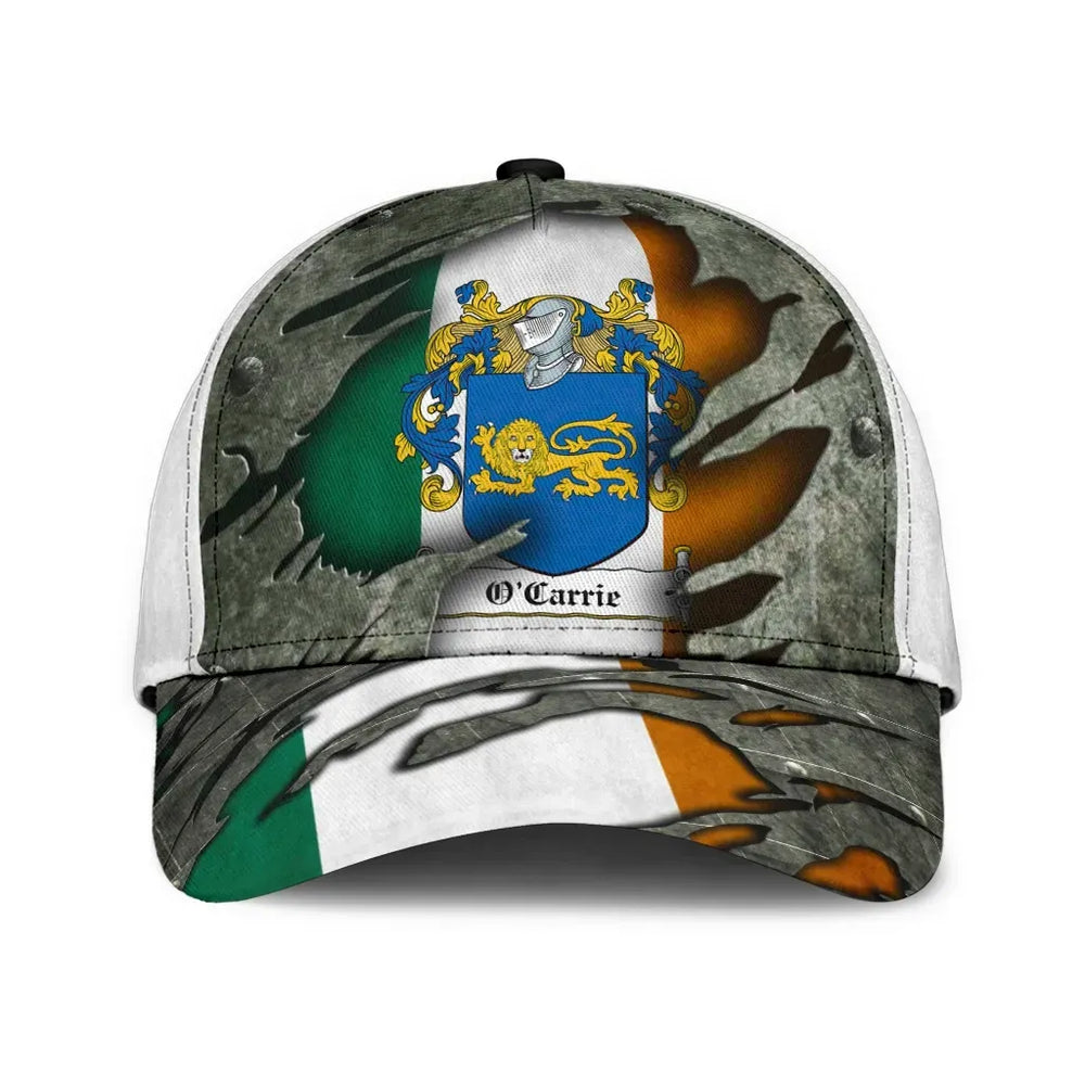 Clan Ocarrie Coat Of Arms - Irish Family Crest Classic Cap FU71 Ocarrie Coat Of Arms Irish Cap