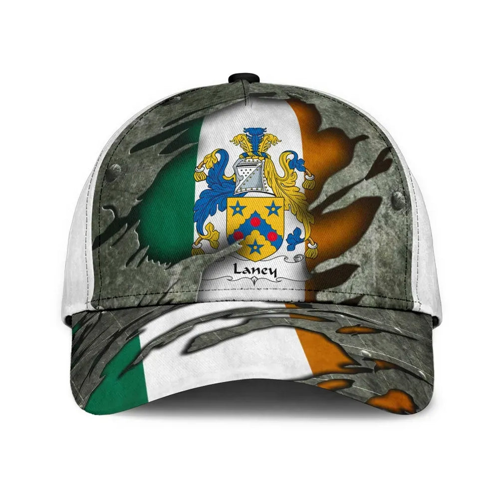 Clan Laney Coat Of Arms - Irish Family Crest Classic Cap CI82 Laney Coat Of Arms Irish Cap