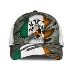 Clan Worth Coat Of Arms - Irish Family Crest Classic Cap PG78 Worth Coat Of Arms Irish Cap