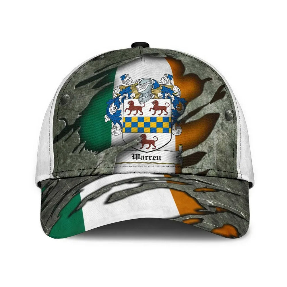 Clan Warren Coat Of Arms - Irish Family Crest Classic Cap BX89 Warren Coat Of Arms Irish Cap