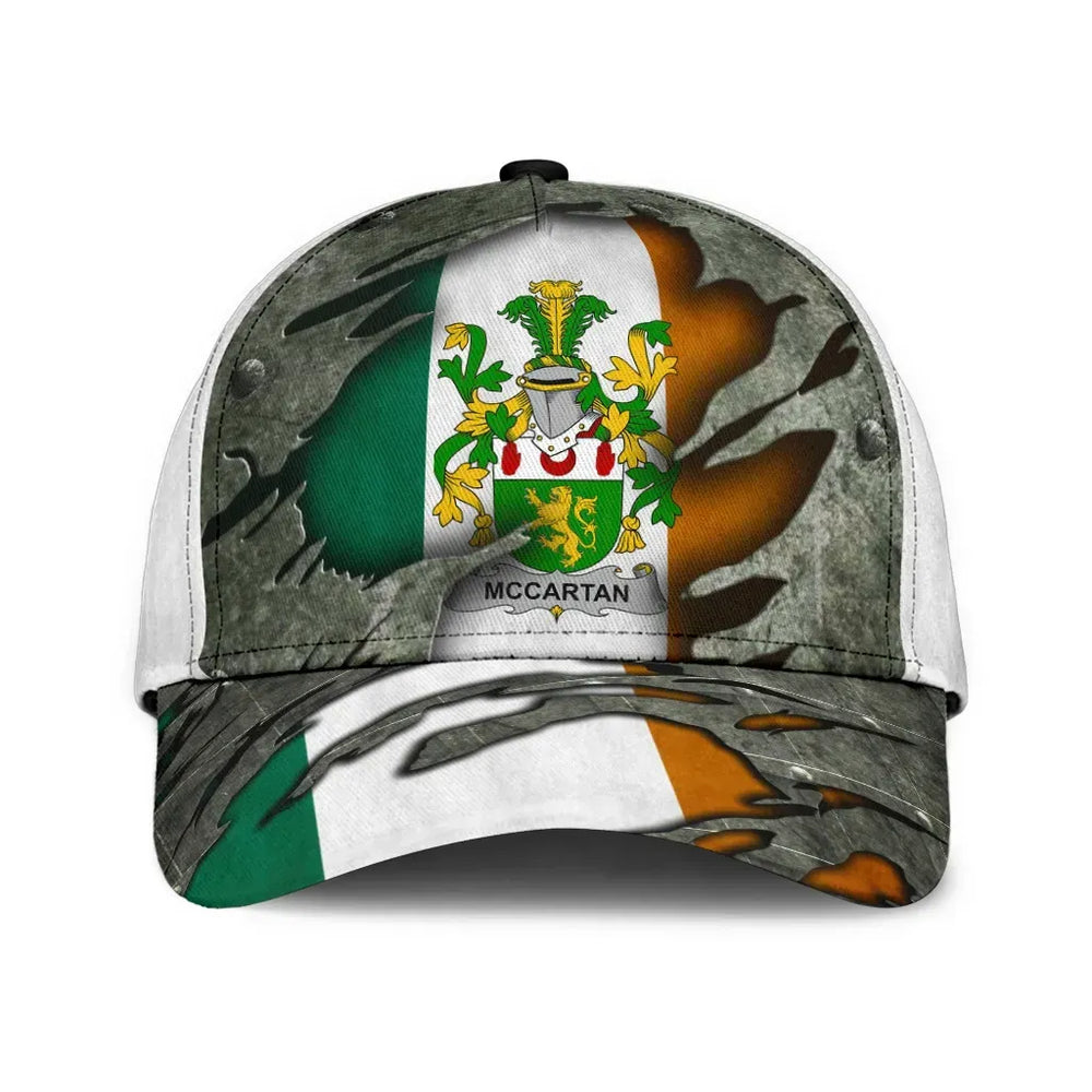Clan Mccartan Coat Of Arms - Irish Family Crest Classic Cap CO61 Mccartan Coat Of Arms Irish Cap