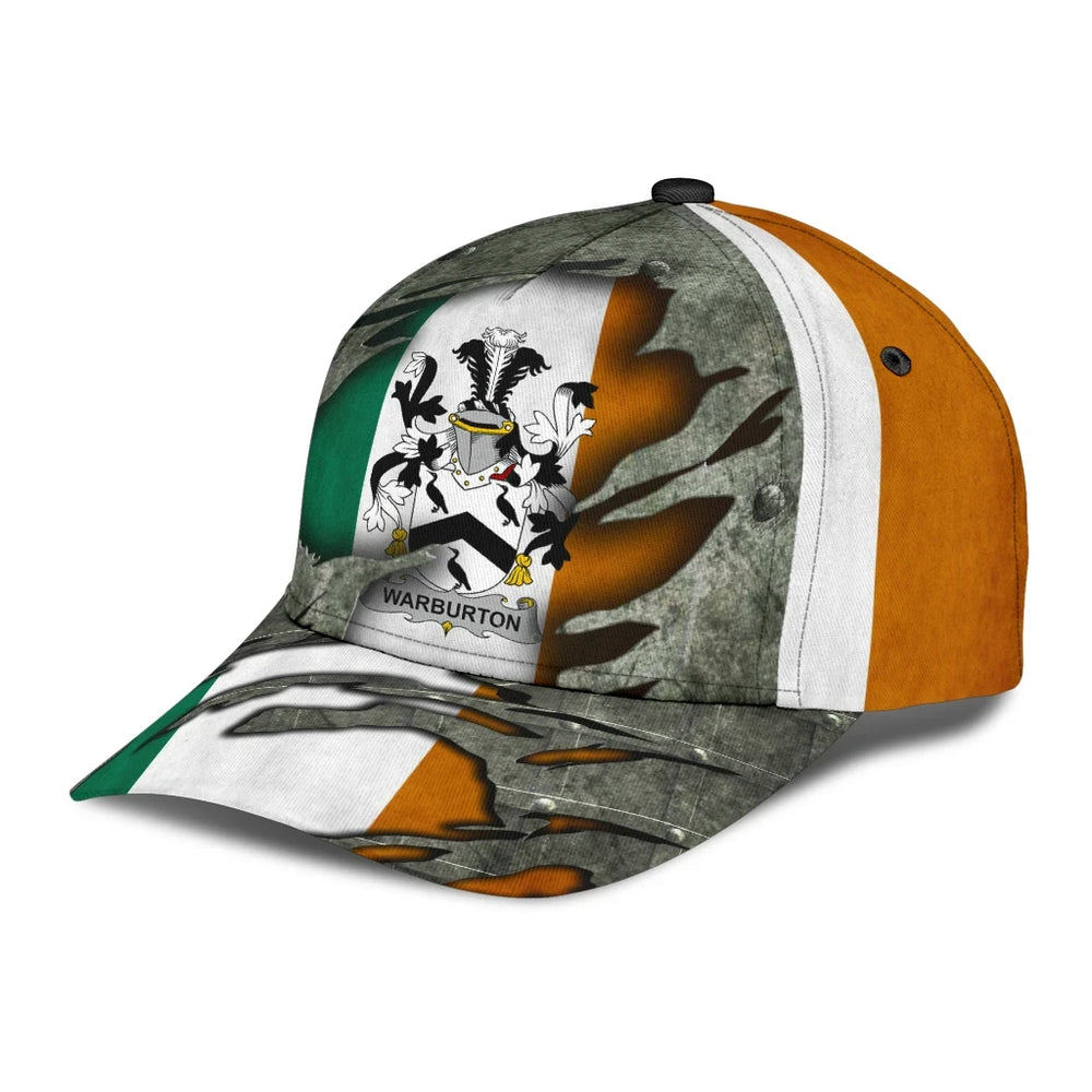 Clan Warburton Coat Of Arms - Irish Family Crest Classic Cap GF76 Warburton Coat Of Arms Irish Cap