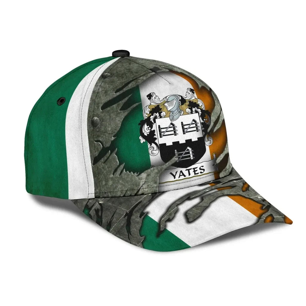 Clan Yates Coat Of Arms - Irish Family Crest Classic Cap MC54 Yates Coat Of Arms Irish Cap