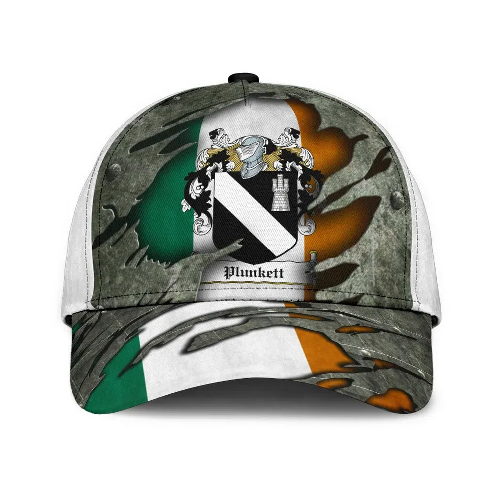 Clan Plunkett Coat Of Arms - Irish Family Crest Classic Cap NX41 Plunkett Coat Of Arms Irish Cap