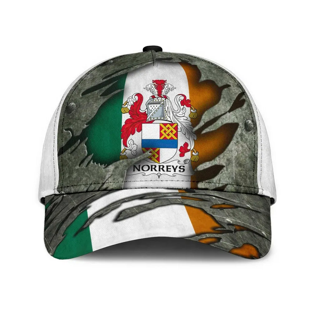 Clan Norreys Coat Of Arms - Irish Family Crest Classic Cap JC94 Norreys Coat Of Arms Irish Cap
