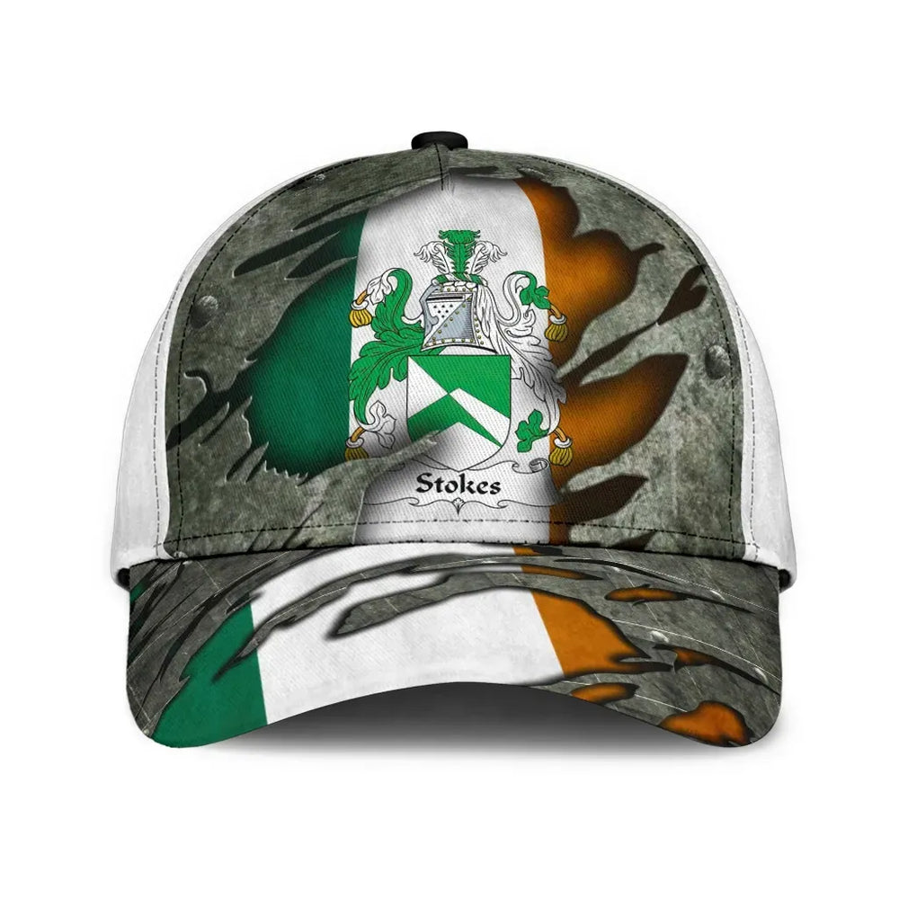 Clan Stokes Coat Of Arms - Irish Family Crest Classic Cap TA20 Stokes Coat Of Arms Irish Cap