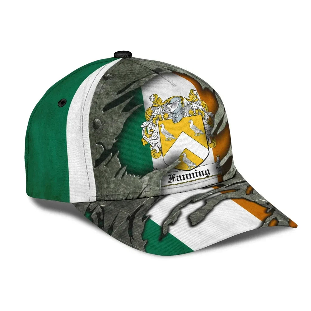 Clan Fanning Coat Of Arms - Irish Family Crest Classic Cap UO43 Fanning Coat Of Arms Irish Cap