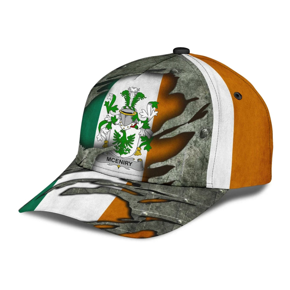 Clan Mceniry Coat Of Arms - Irish Family Crest Classic Cap YX50 Mceniry Coat Of Arms Irish Cap
