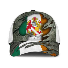Clan Fitznicol Coat Of Arms - Irish Family Crest Classic Cap UT45 Fitznicol Coat Of Arms Irish Cap