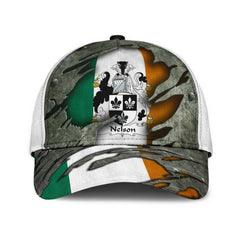 Clan Nelson Coat Of Arms - Irish Family Crest Classic Cap CS54 Nelson Coat Of Arms Irish Cap