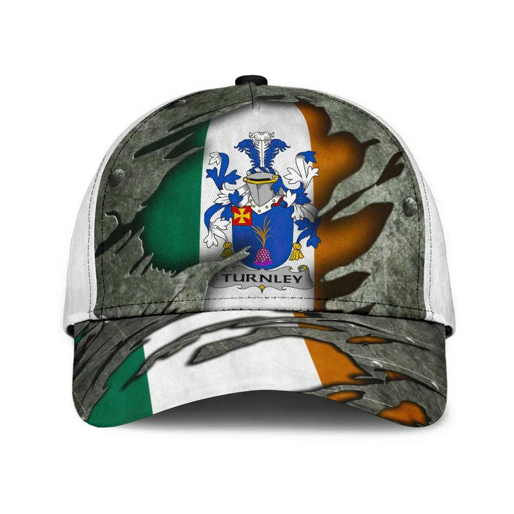 Clan Turnley Coat Of Arms - Irish Family Crest Classic Cap CP30 Turnley Coat Of Arms Irish Cap