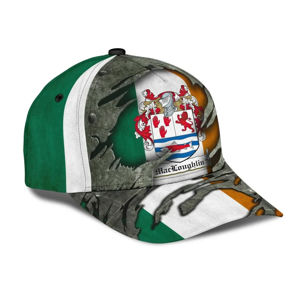 Clan Macloughlin Coat Of Arms - Irish Family Crest Classic Cap CG30 Macloughlin Coat Of Arms Irish Cap
