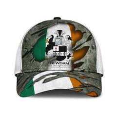 Clan Newsam Coat Of Arms - Irish Family Crest Classic Cap YB68 Newsam Coat Of Arms Irish Cap