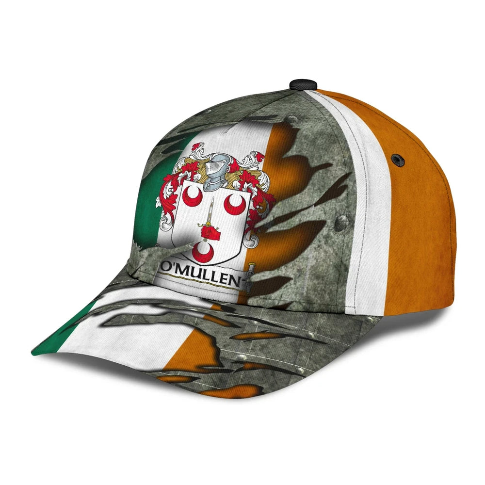 Clan Omullen Coat Of Arms - Irish Family Crest Classic Cap LX68 Omullen Coat Of Arms Irish Cap