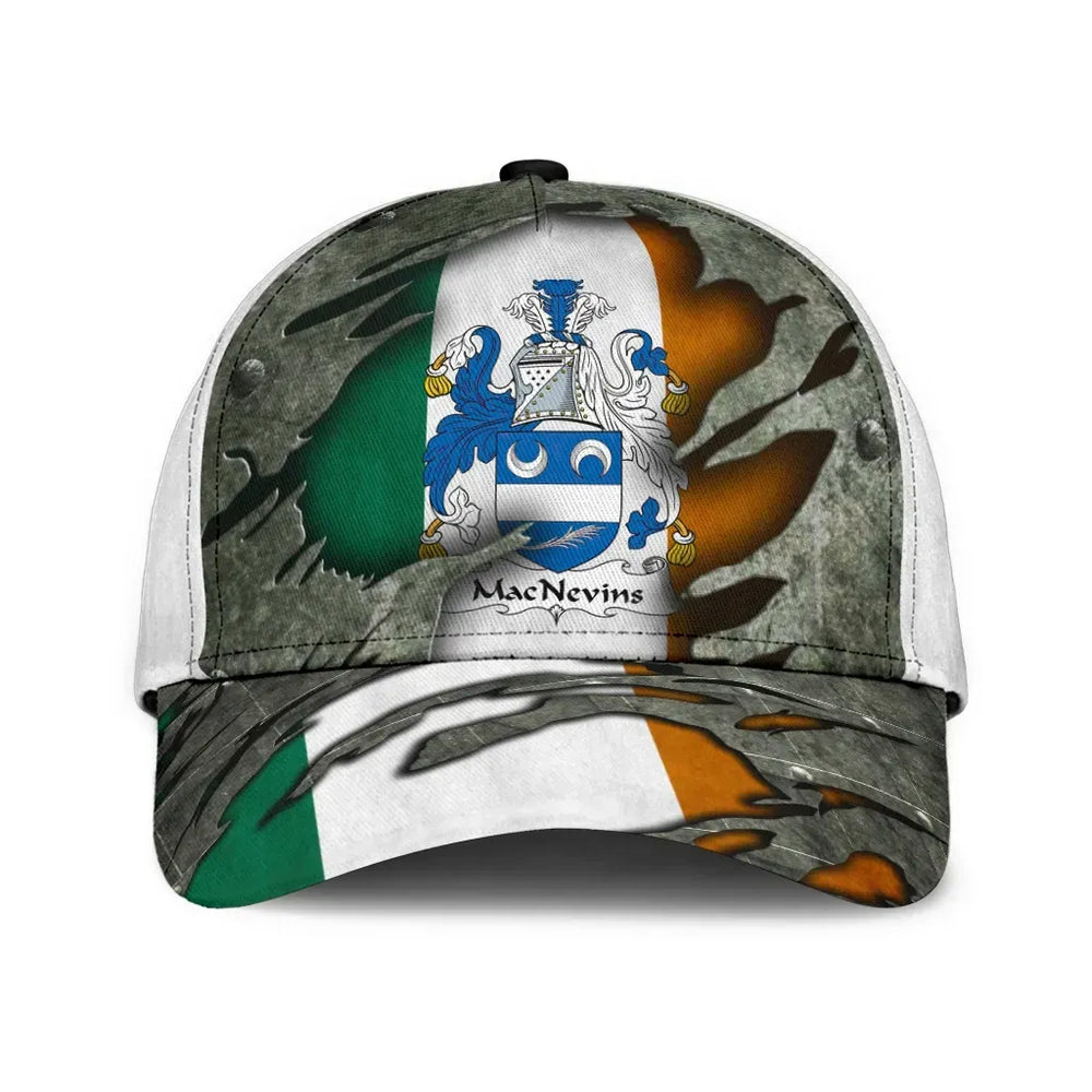 Clan Macnevins Coat Of Arms - Irish Family Crest Classic Cap OY42 Macnevins Coat Of Arms Irish Cap