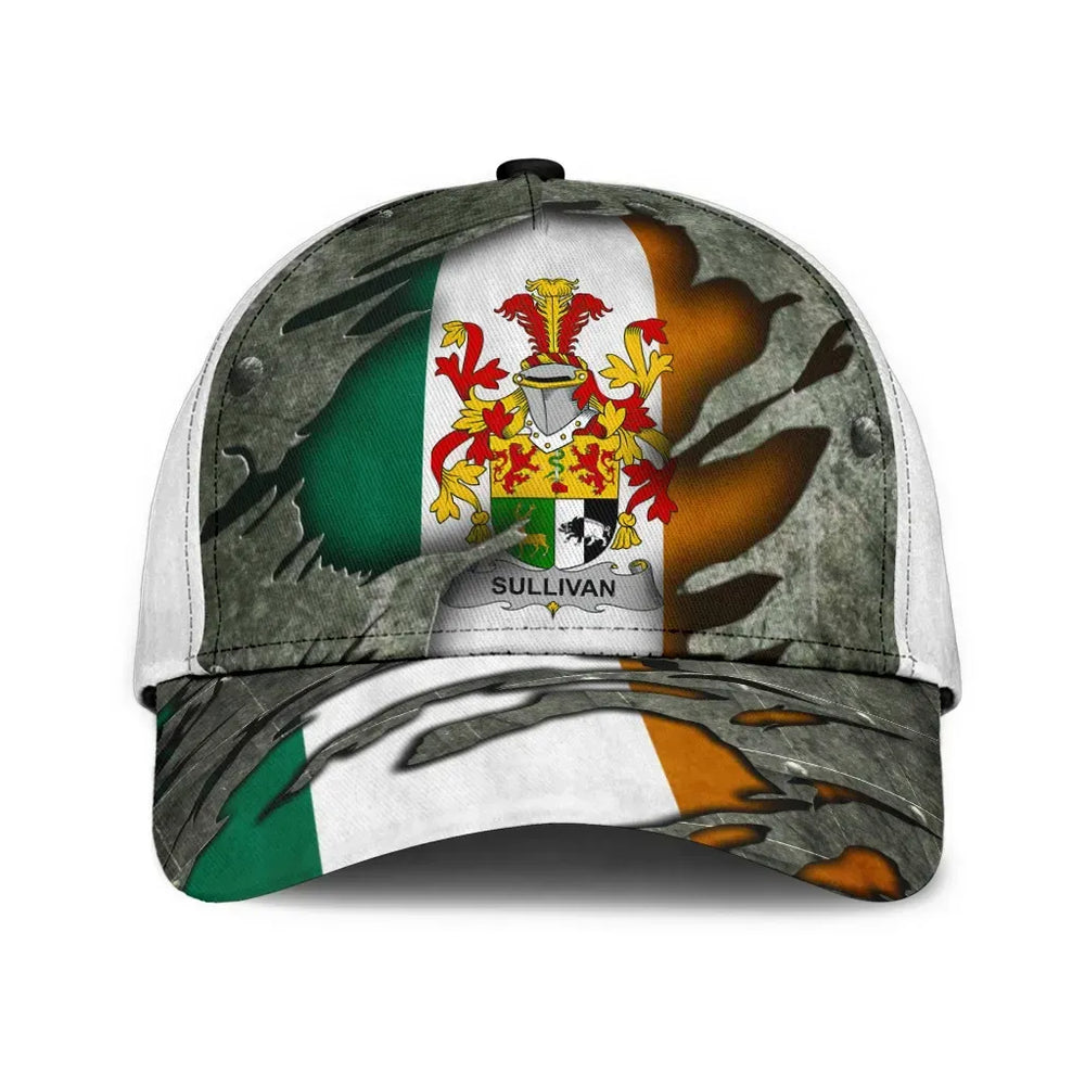 Clan Sullivan Coat Of Arms - Irish Family Crest Classic Cap RE54 Sullivan Coat Of Arms Irish Cap