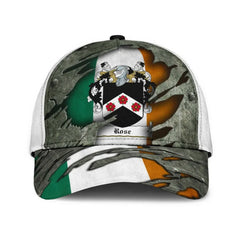 Clan Rose Coat Of Arms - Irish Family Crest Classic Cap CN28 Rose Coat Of Arms Irish Cap