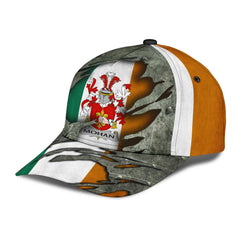 Clan Mohan Coat Of Arms - Irish Family Crest Classic Cap JV37 Mohan Coat Of Arms Irish Cap