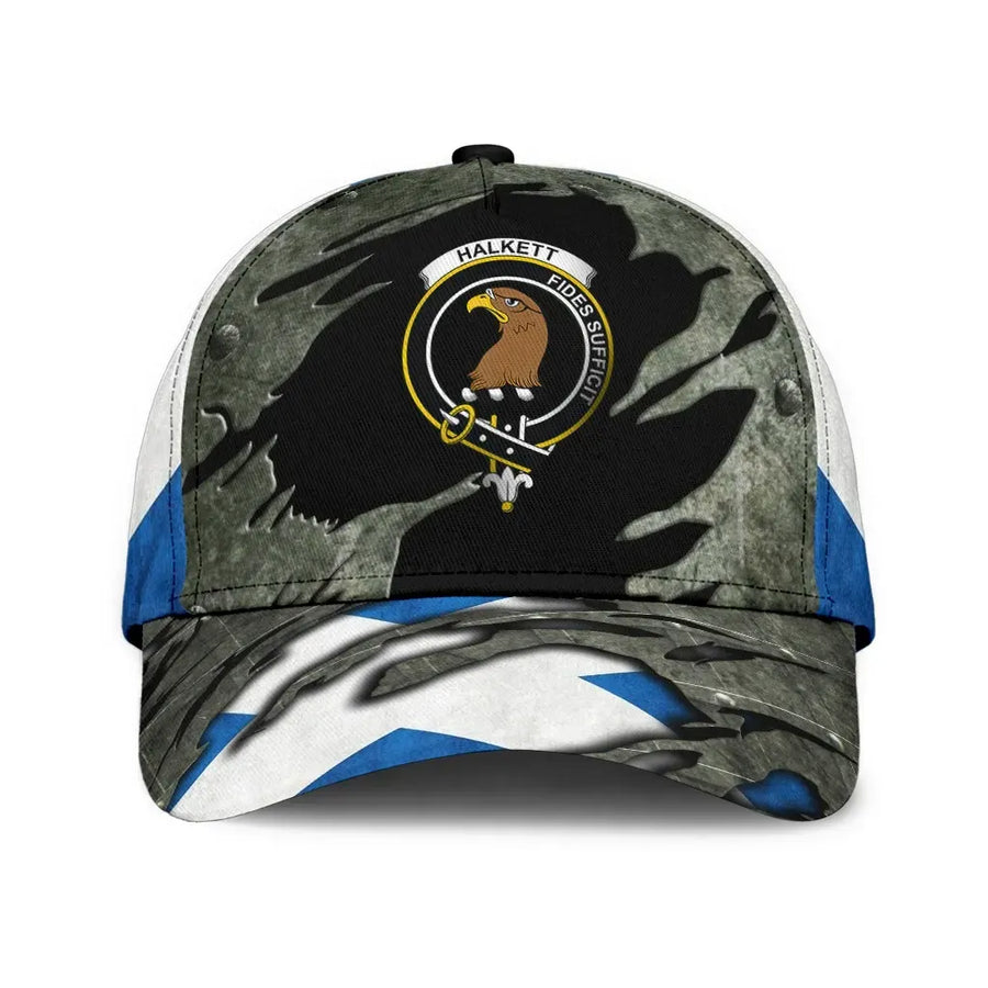 Clan Halkett Tartan Crest Classic Cap KU39 Halkett Tartan Tartan Cap