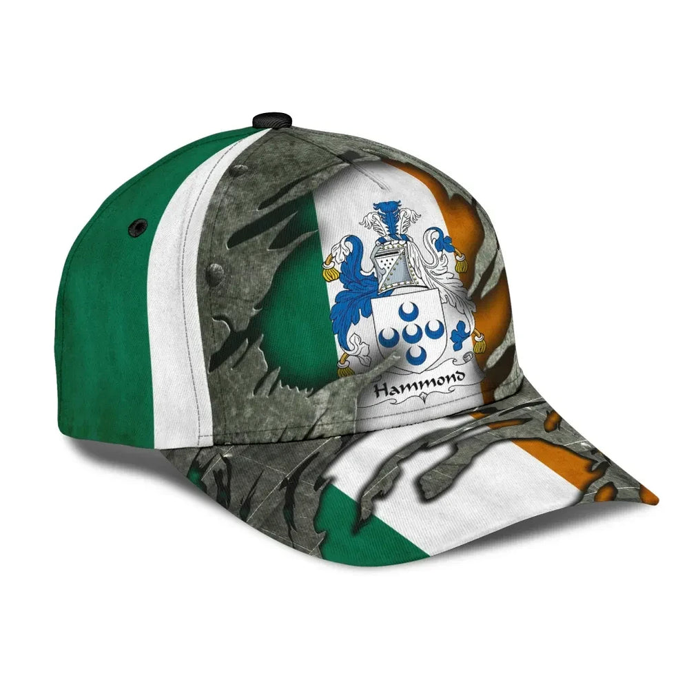 Clan Hammond Coat Of Arms - Irish Family Crest Classic Cap PL10 Hammond Coat Of Arms Irish Cap