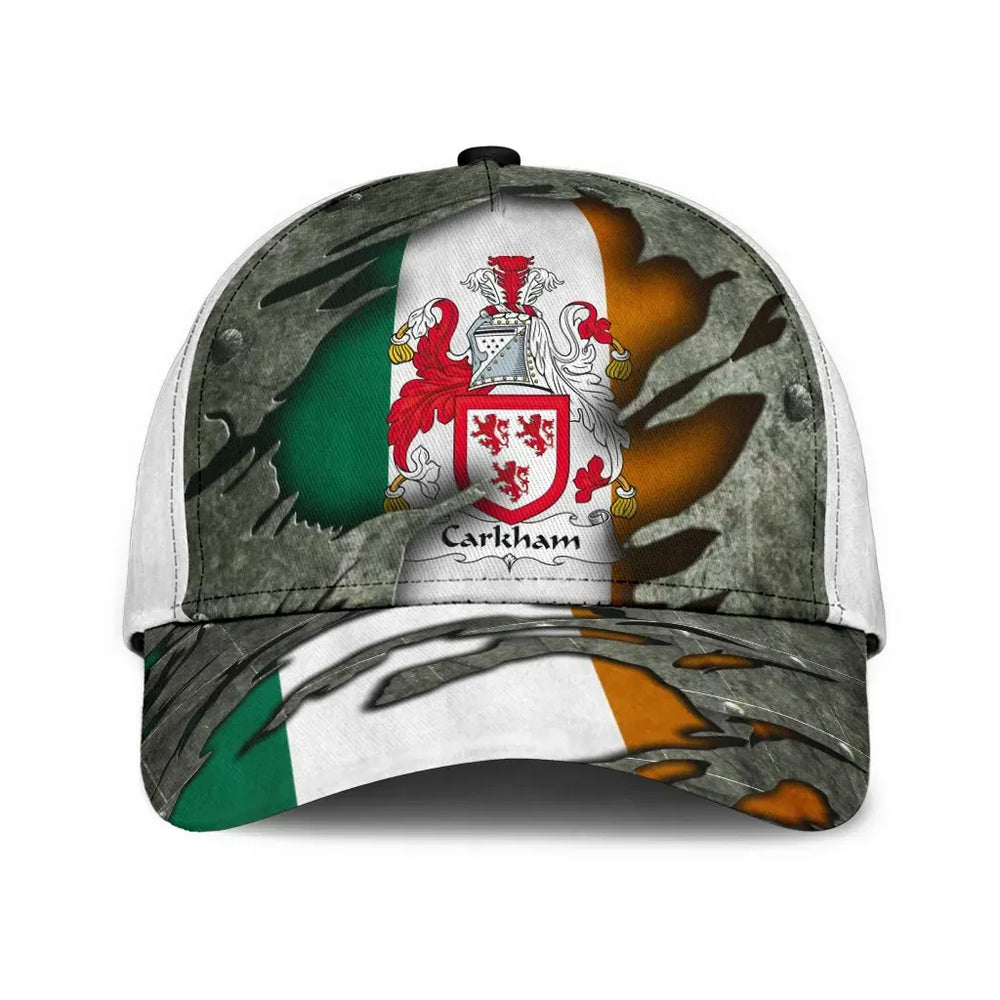 Clan Carkham Coat Of Arms - Irish Family Crest Classic Cap DL14 Carkham Coat Of Arms Irish Cap