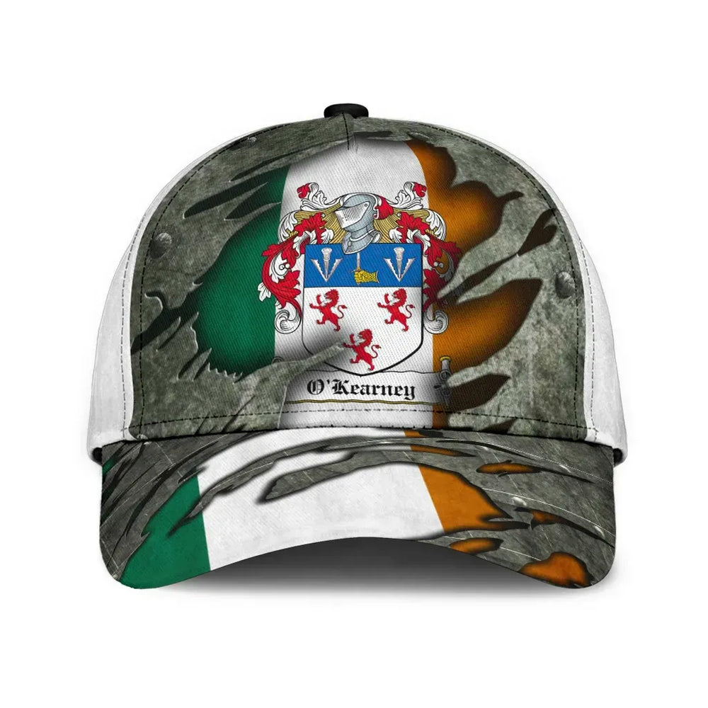 Clan Okearney Coat Of Arms - Irish Family Crest Classic Cap IU41 Okearney Coat Of Arms Irish Cap