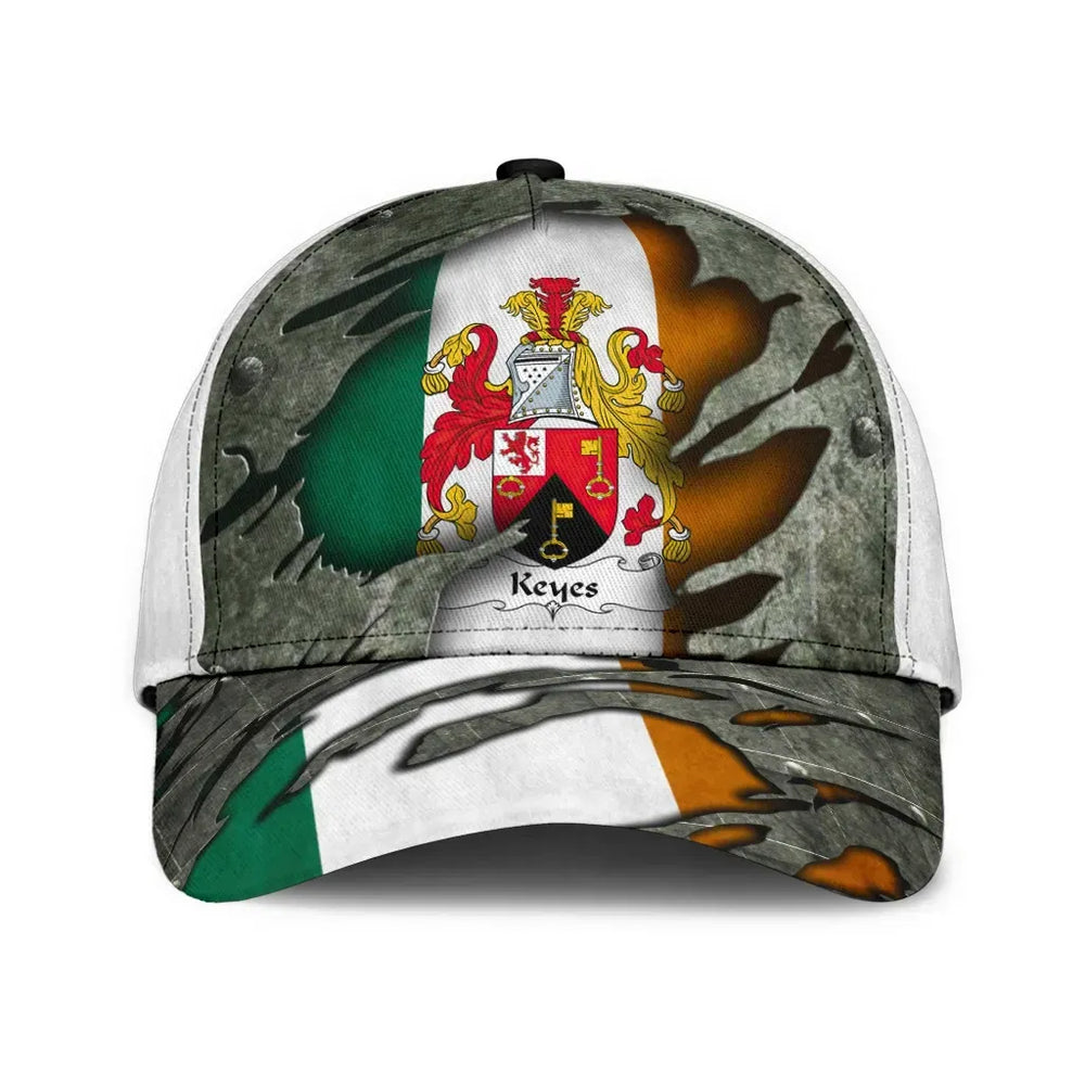 Clan Keyes Coat Of Arms - Irish Family Crest Classic Cap MK32 Keyes Coat Of Arms Irish Cap
