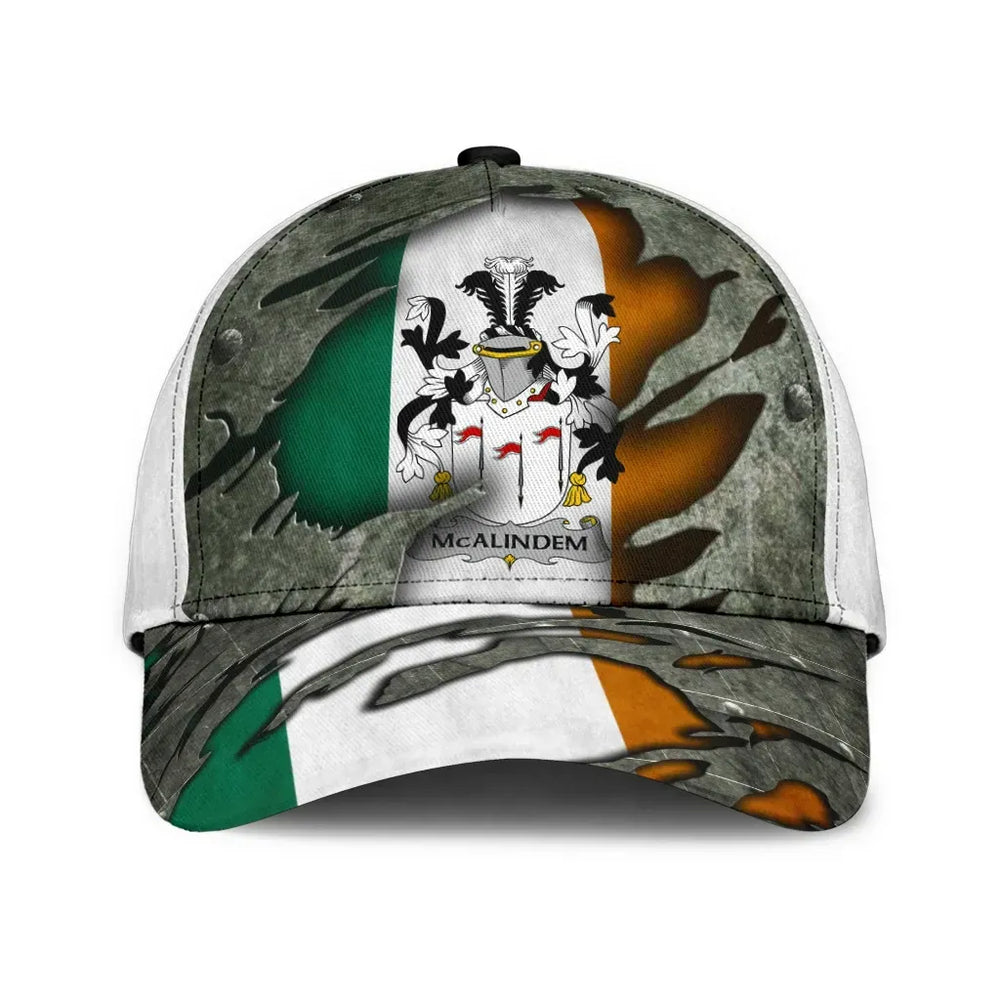 Clan Mcalindem Coat Of Arms - Irish Family Crest Classic Cap FD23 Mcalindem Coat Of Arms Irish Cap