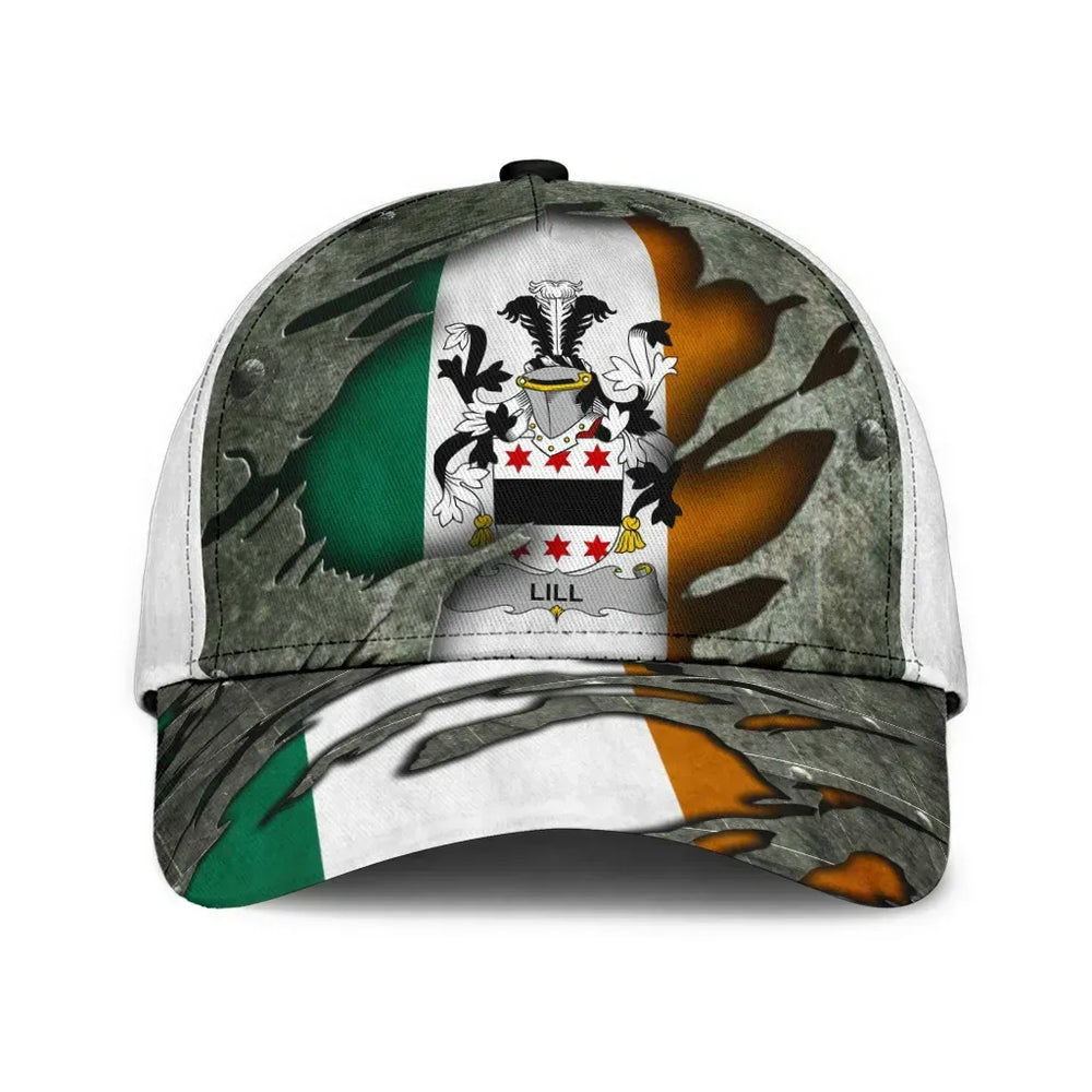 Clan Lill Coat Of Arms - Irish Family Crest Classic Cap MC49 Lill Coat Of Arms Irish Cap