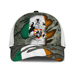 Clan Harper Coat Of Arms - Irish Family Crest Classic Cap XO53 Harper Coat Of Arms Irish Cap