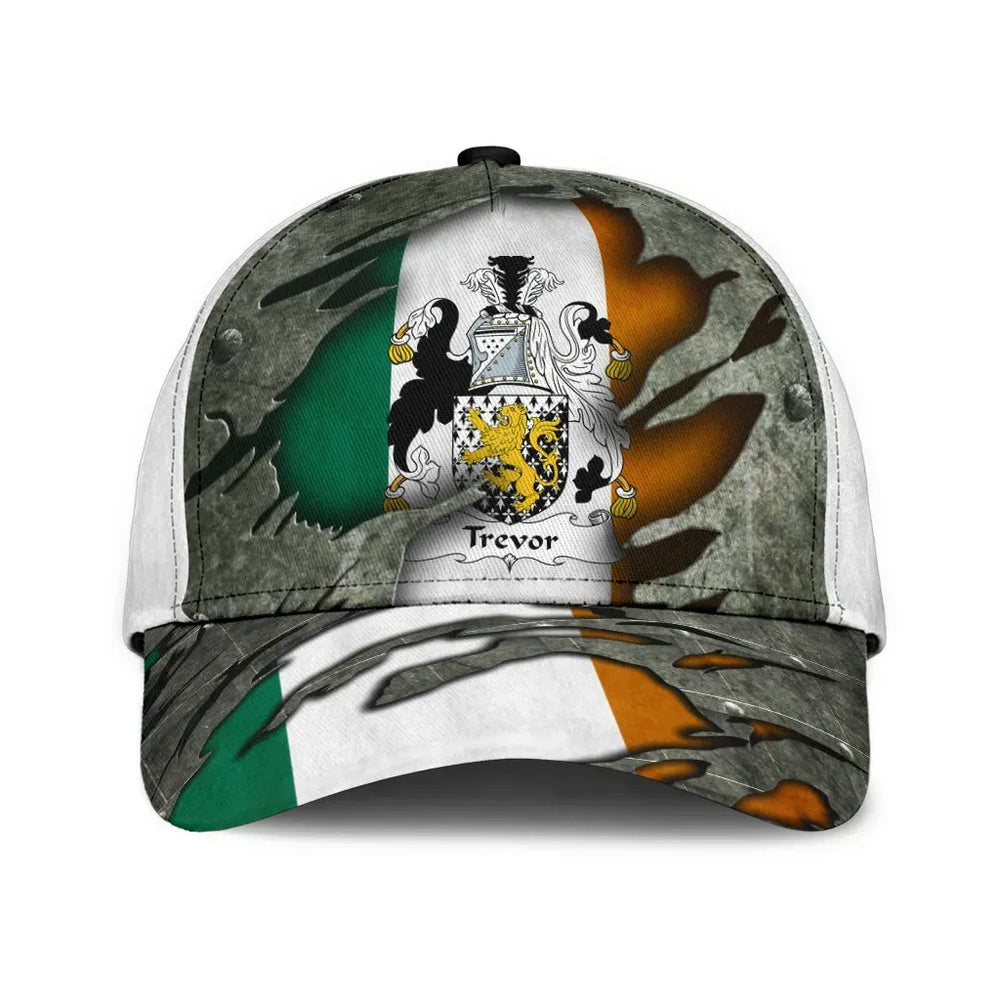 Clan Trevor Coat Of Arms - Irish Family Crest Classic Cap OJ96 Trevor Coat Of Arms Irish Cap
