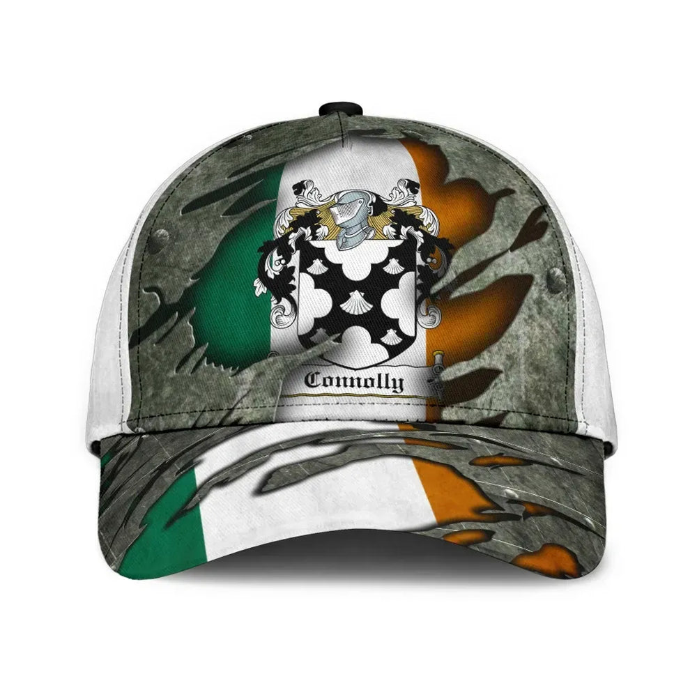 Clan Connolly Coat Of Arms - Irish Family Crest Classic Cap JD82 Connolly Coat Of Arms Irish Cap