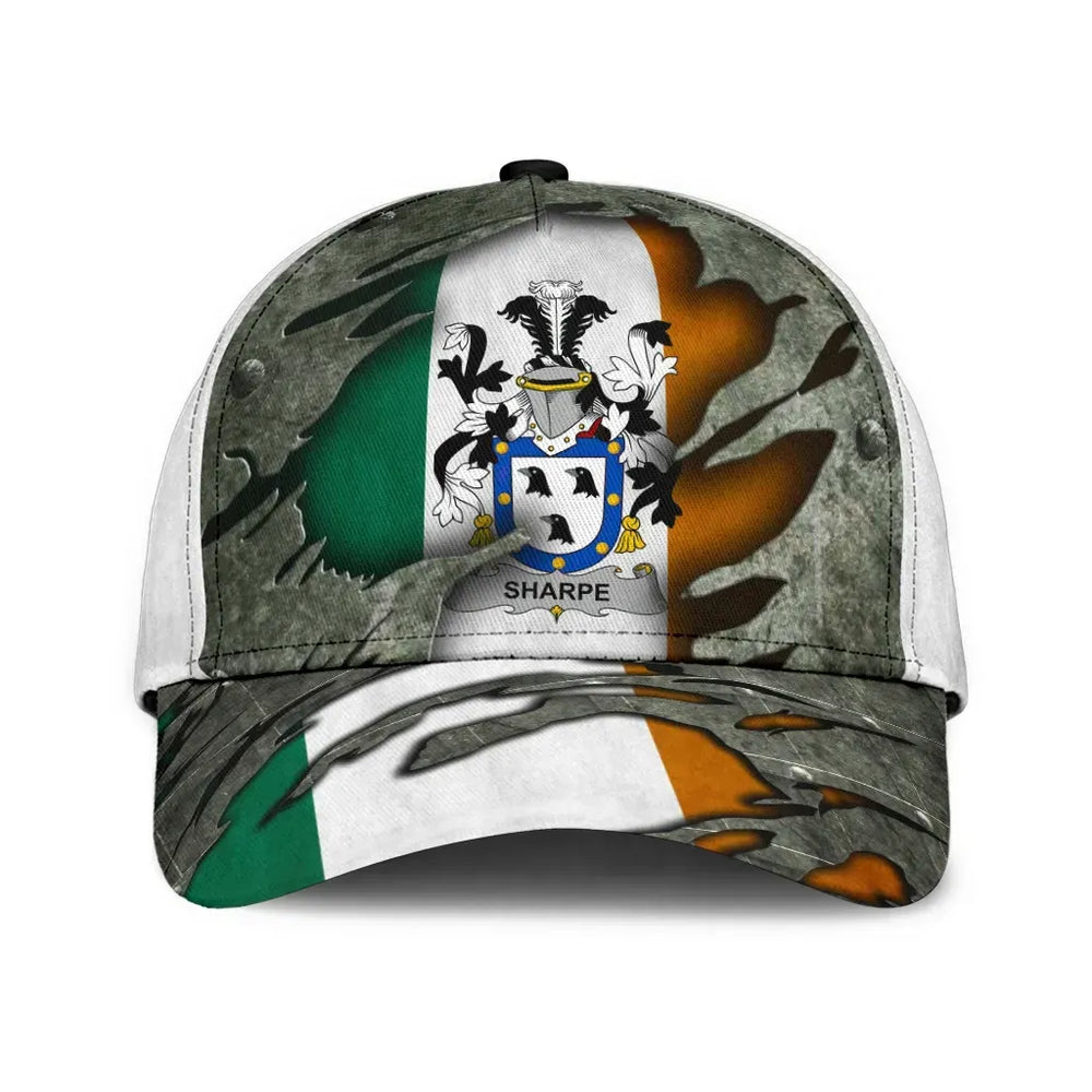 Clan Sharpe Coat Of Arms - Irish Family Crest Classic Cap JQ92 Sharpe Coat Of Arms Irish Cap