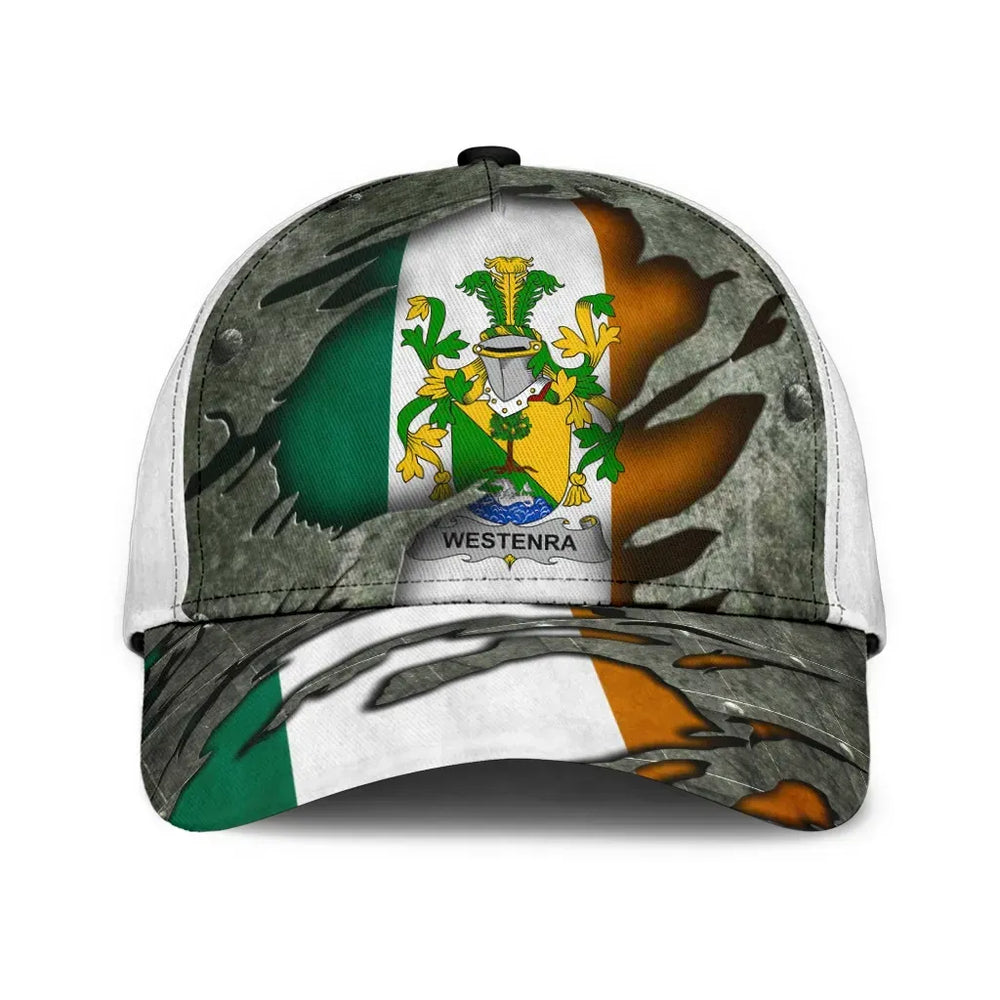 Clan Westenra Coat Of Arms - Irish Family Crest Classic Cap CW88 Westenra Coat Of Arms Irish Cap