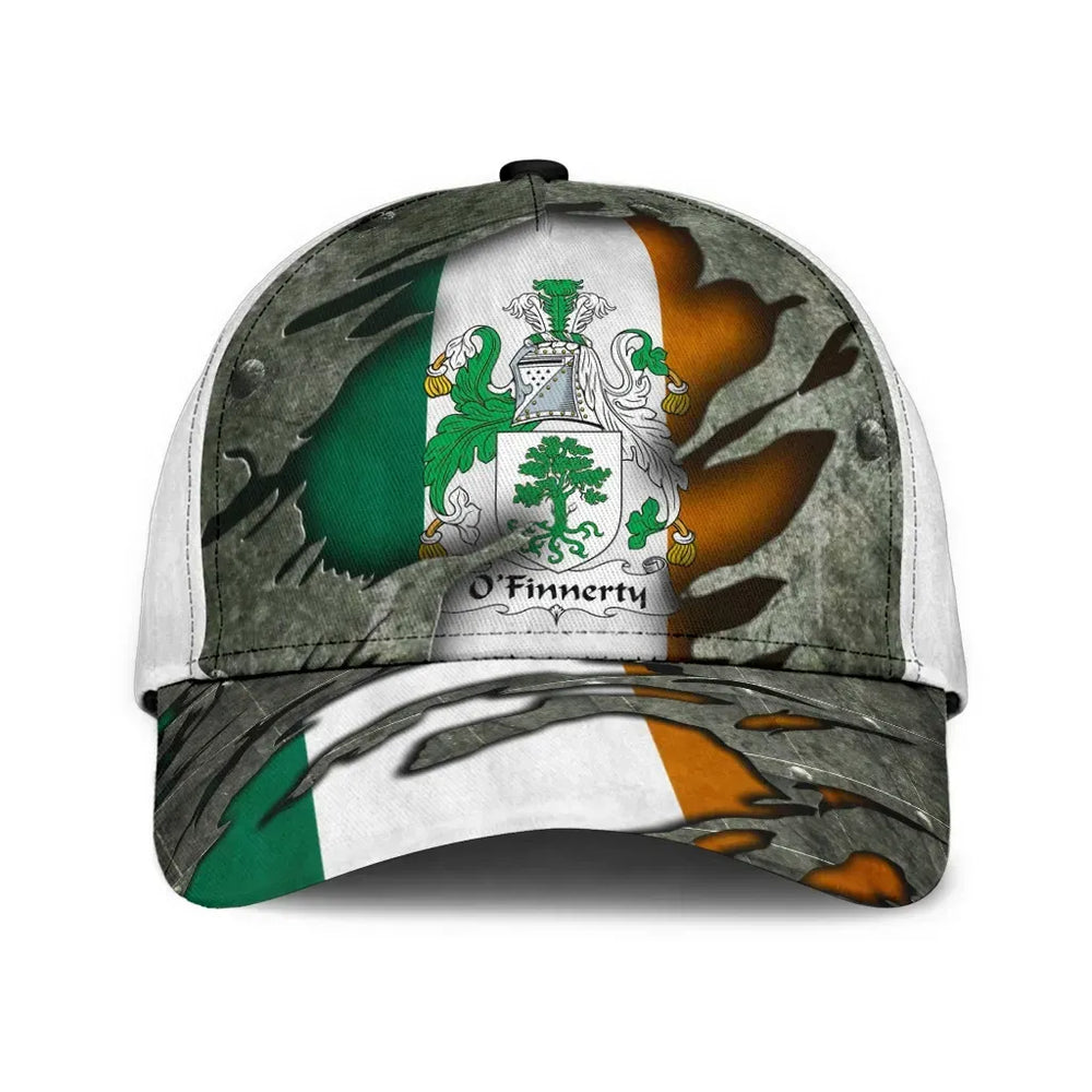 Clan Ofinnerty Coat Of Arms - Irish Family Crest Classic Cap JO89 Ofinnerty Coat Of Arms Irish Cap
