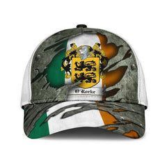 Clan Ororke Coat Of Arms - Irish Family Crest Classic Cap RP72 Ororke Coat Of Arms Irish Cap