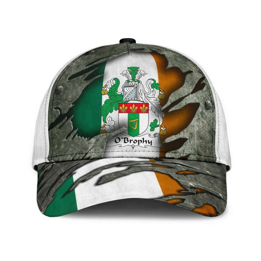 Clan Obrophy Coat Of Arms - Irish Family Crest Classic Cap BM18 Obrophy Coat Of Arms Irish Cap