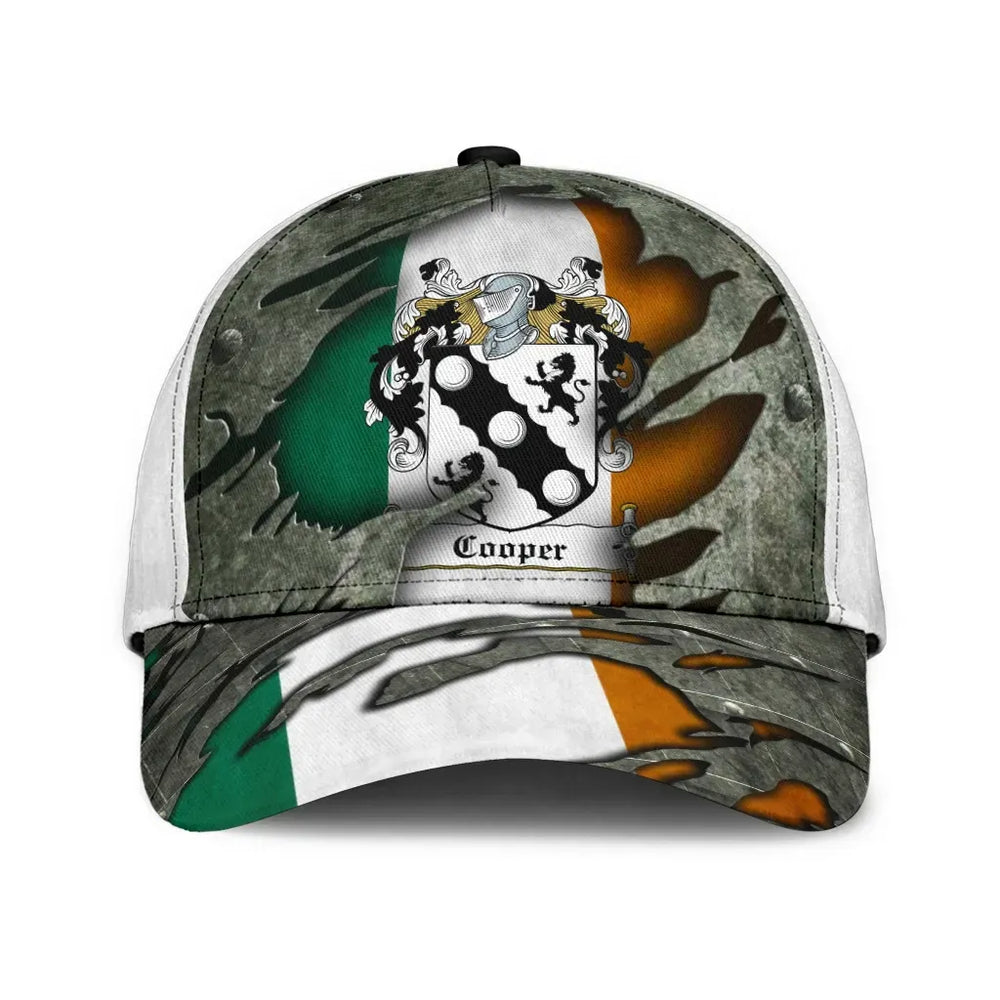 Clan Cooper Coat Of Arms - Irish Family Crest Classic Cap XT87 Cooper Coat Of Arms Irish Cap